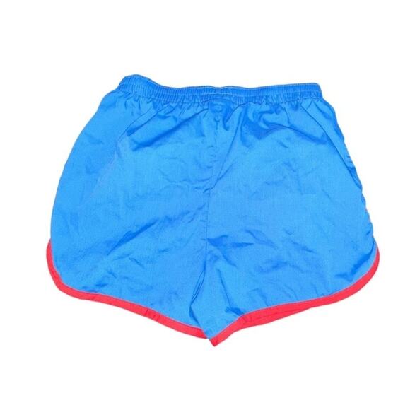 VTG Off The Wall Men’s Nylon Running Shorts Blue Red White Lined SZ Small 80s - Picture 2 of 9